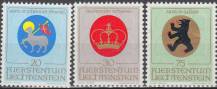 1970, Lichtenštejnsko, 0533/0535, Erby zemských pánů (II) ∗∗