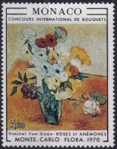 1970, Monako, 0973,  Mezinárodní soutěž ve vázání květin, Monte Carlo  ✶✶