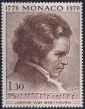 1970, Monako, 0992,  200. výročí narození Ludwiga van Beethovena  ✶✶