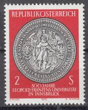 1970, Rakousko, 1326, 300 let Leopold-Franzenovy univerzity, Innsbruck, **
