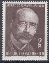1970, Rakousko, 1342, 100. výročí narození Alfreda Cossmanna, **