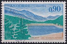 1971, Andorra (Francouzská pošta), 0234, Výplatní známka: Krajinky  ⊙