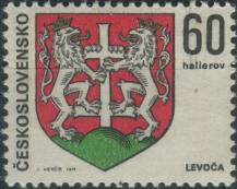 1971, ČSR II, 1887, Znaky československých měst: Levoča ∗∗