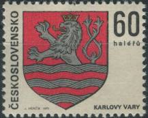 1971, ČSR II, 1891, Znaky československých měst: Karlovy Vary ∗∗