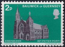 1971, Guernsey, 0058, Vánoce: Kostely - Ebenezer, metodistický kostel ✶✶ 