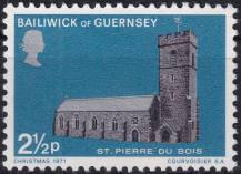 1971, Guernsey, 0059, Vánoce: Kostely - Kostel St. Pierre du Bois ✶✶ 