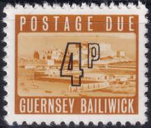 1971, Guernsey, DL12, Doplatní známka: Zámek Cornet  ✶✶  
