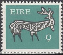 1971, Irsko, 0261X, Výplatní známka: Ranné irské umění - Jelen ∗∗