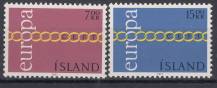 1971, Island, 0451/0452, EUROPA, **