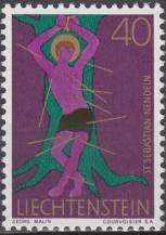 1971, Lichtenštejnsko, 0543, Výplatní známka: Křesťanští svatí ∗∗