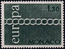 1971, Monako, 1016, EUROPA  ✶✶