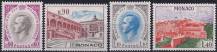1971, Monako, 1017/1020, Výplatní známky: Kníže Rainier III. , Knížecí palác ✶✶
