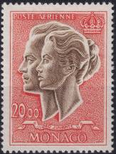 1971, Monako, 1021, Letecká známka: Knížecí pár   ✶✶