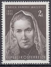 1971, Rakousko, 1353, 100. výročí narození Enricay Handel-Mazzettiové, **
