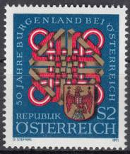 1971, Rakousko, 1370, 50 let Burgenlandu v Rakousku, **