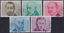 1971, Švýcarsko, 0955/0959, Portréty: Lékaři ⊙