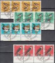 1971, Švýcarsko, 0960/0963, Pro Juventute: Ptáci ⊙ 4páska, o