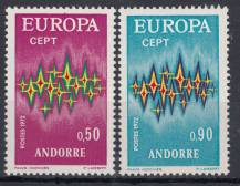 1972, Andorra (Francouzská pošta), 0238/0239, EUROPA, **