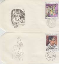 1972, ČSR II, FDC18A-E/72, Umění