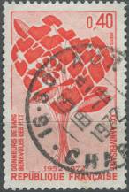 1972, Francie, 1791, 20 let zásilkové služby květin přes PTT ⊙