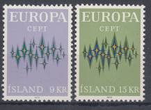 1972, Island, 0461/0462, EUROPA, **
