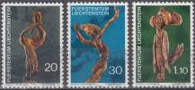 1972, Lichtenštejnsko, 0567/0569, Kořenové dřevořezby Rudolfa Schädlera ⊙