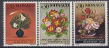 1972, Monako, 1068/1070, Mezinárodní soutěž ve vázání květin, Monte Carlo 1973 ✶✶
