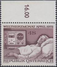 1972, Rakousko, 1386p, Světový měsíc srdce ∗∗