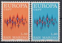 1972, San Marino, 0997/0998, EUROPA, **
