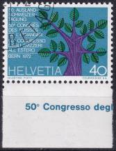 1972, Švýcarsko, 0967, Výročí (II): 50. setkání zahraničních Švýcarů ⊙ o D
