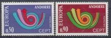 1973, Andorra (Francouzská pošta), 0247/0248, EUROPA, **