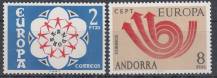 1973, Andorra (Španělská pošta), 0084/0085, EUROPA ✶✶ 