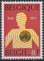 1973, Belgie, 1720, 25 let Světové zdravotnické organizace (WHO), **