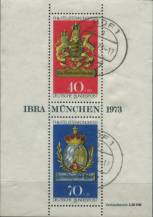 1973, Bundes, A009, Kongres mezinárodní filatelistického svazu (FIP); Mezinárodní výstava poštovních známek (IBRA), Mnichov ⊙