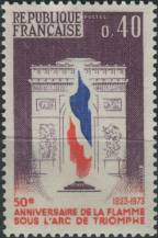 1973, Francie, 1855, 50 let vlajky pod Triumfálním obloukem ∗∗