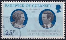 1973, Guernsey, 0088, Svatba princezny Anny s Markem Phillipsem ⊙