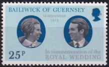 1973, Guernsey, 0088, Svatba princezny Anny s Markem Phillipsem ✶✶ 
