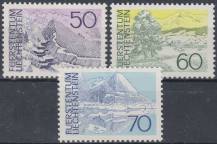 1973, Lichtenštejnsko, 0584/0586, Výplatní známky: Krajiny ∗∗