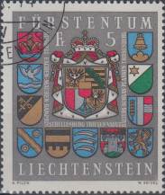 1973, Lichtenštejnsko, 0590, Výplatní známka: Znaky ⊙