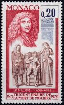 1973, Monako, 1075, 300. výročí úmrtí Moliéra  ✶✶