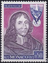 1973, Monako, 1080, 350. výročí narození Blaiseho Pascala ✶✶