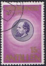 1973, Nizozemské Antily, 0266, 100 let známek Nizozemských Antil: Král Vilém III. ⊙