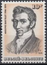 1974, Belgie, 1794, 100. výročí úmrtí Adolpha Queteleta, **