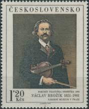 1974, ČSR II, 2115, Umění: V. Brožík - František Ondříček ∗∗