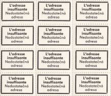 1974, ČSR II, poštovní zálepka, Nedostatečná adresa, 9blok, **