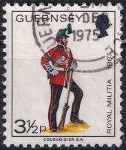 1974, Guernsey, 0099, Výplatní známka: Vojenské uniformy - Poddůstojník ⊙ 