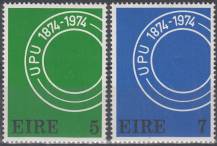 1974, Irsko, 0309/0310, 100 let Světové poštovní unie (UPU) ∗∗