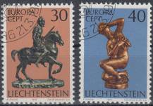 1974, Lichtenštejnsko, 0600/0601, EUROPA: Sochy ⊙