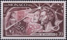 1974, Monako, 1121, 450. výročí narození Pierra de Ronsarda ✶✶