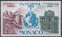 1974, Monako, 1123, 60. výročí plánovaného založení Interpolu v Monaku  ✶✶